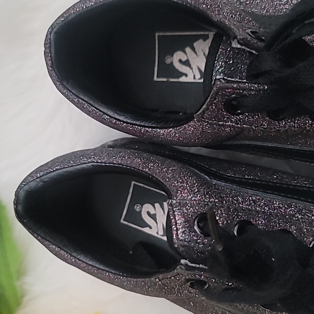 Vans Old Skool women's black glitter shoes - Picture 6 of 7